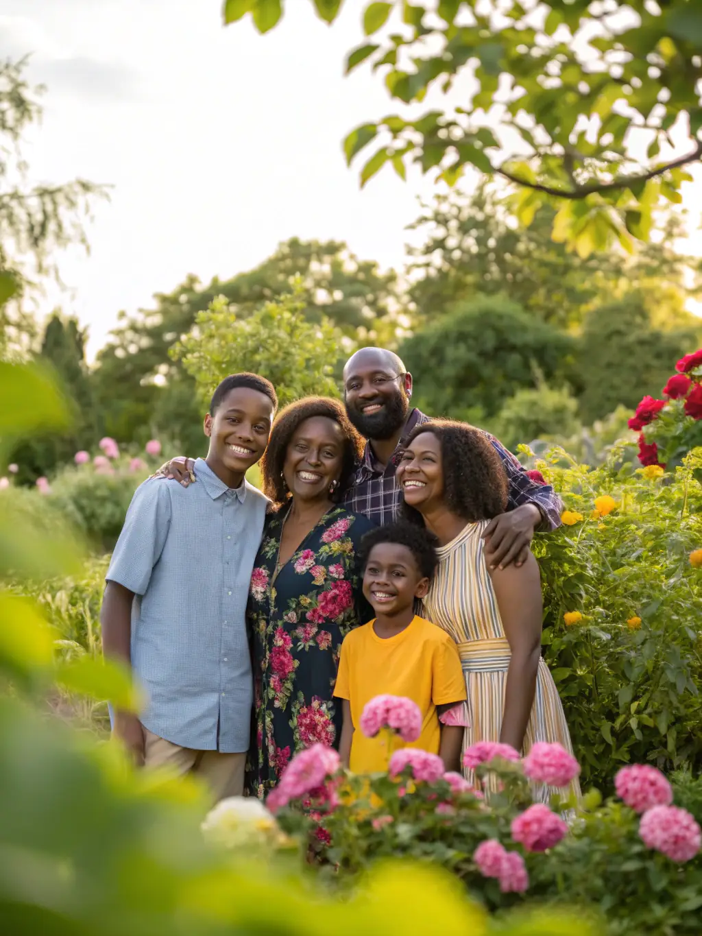 An image of a family gathered together, smiling and supporting each other, symbolizing the comprehensive protection offered by the enhanced coverage option.