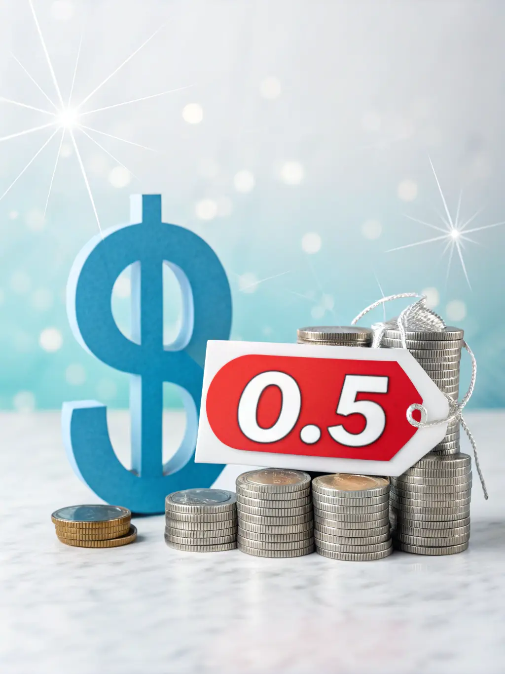 An image representing affordable monthly premiums, such as a stack of coins or a budget-friendly icon, to convey cost-effectiveness.